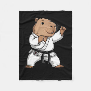 Martial Arts Capyra Funny Karate Taekwondo Jiu Jit Fleecedecke