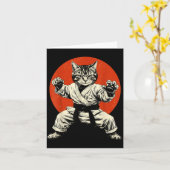 Martial Arts Cat Karate Judo Japanese Flag Funny J Karte (Gelbe Blume)