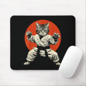 Martial Arts Cat Karate Judo Japanese Flag Funny J Mousepad (Mit Mouse)