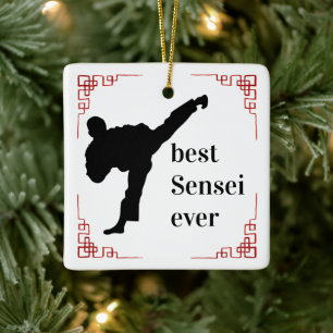 Martial Arts Coach   Best Sensei Ever Keramikornament