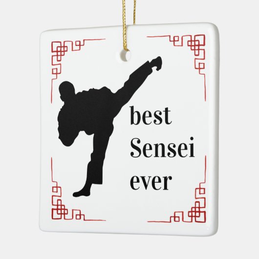 Martial Arts Coach | Best Sensei Ever Keramikornament (Links)