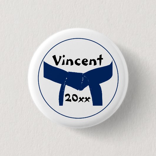 Martial Arts Dark Blue Belt Button (Vorderseite)