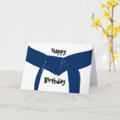 Martial Arts Dark Blue Belt Geburtstag Karte (Gelbe Blume)