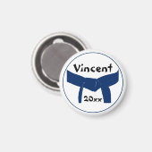 Martial Arts Dark Blue Belt Magnet (Vorderseite/Rückseite)