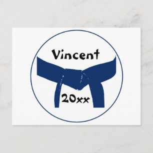 Martial Arts Dark Blue Belt Postkarte