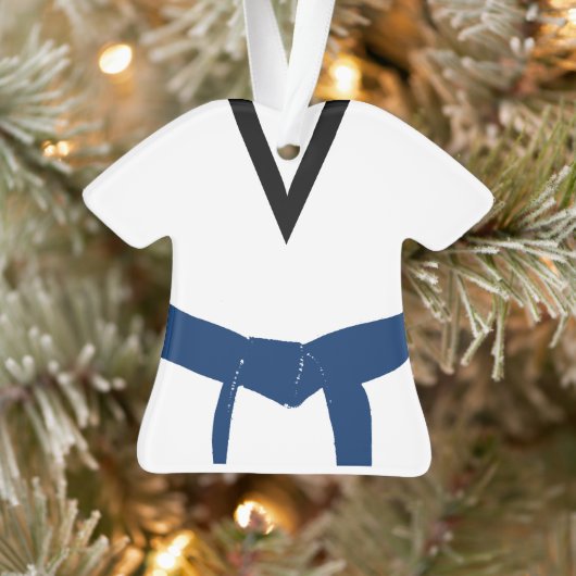 Martial Arts Dark Blue Belt Uniform Ornament (Baum)