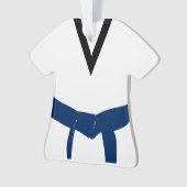 Martial Arts Dark Blue Belt Uniform Ornament (Vorderseite)