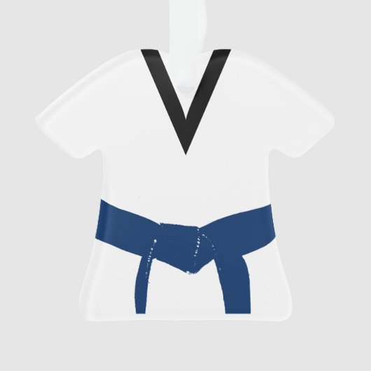 Martial Arts Dark Blue Belt Uniform Ornament (Vorderseite)