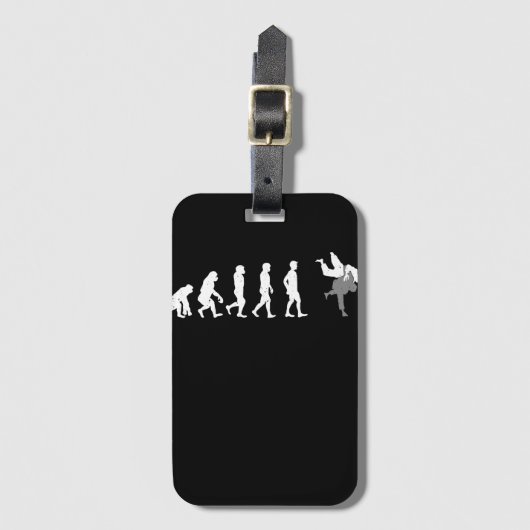Martial Arts Evolution of Man Funny MMA Fight Gepäckanhänger (Vorderseite Vertikal)