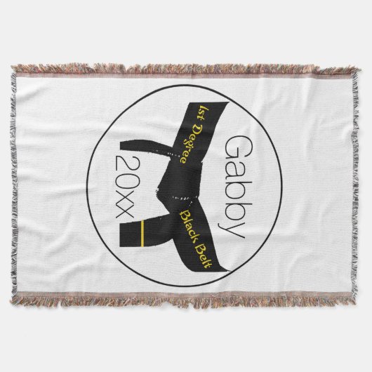 Martial Arts First Degree Black Belt Decke (Vorderseite)