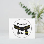 Martial Arts First Degree Black Belt Postcard Postkarte (Stehend Vorderseite)