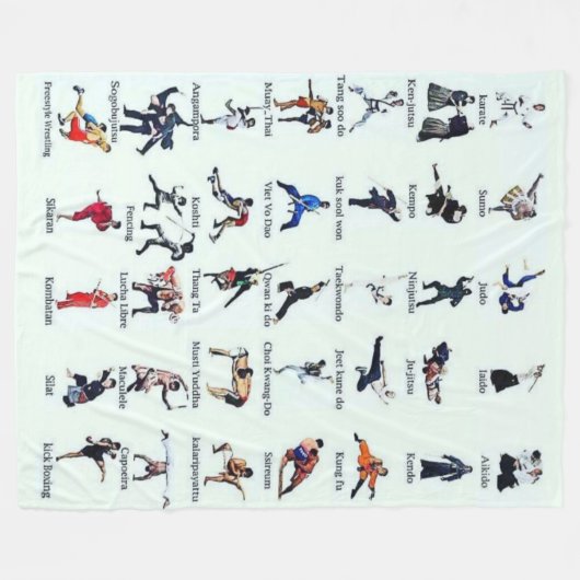 MARTIAL ARTS FLEECEDECKE (Vorderseite (Horizontal))