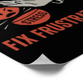 Martial Arts Funny Karate Fix Frustration Stress R Poster (Ecke)