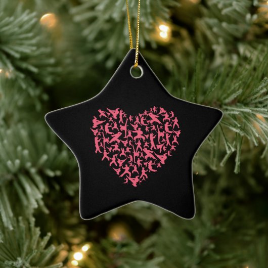 Martial Arts Girls Keramik Ornament (Baum)