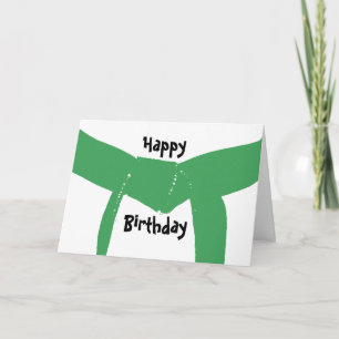 Martial Arts Green Belt Geburtstag Karte