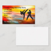 Martial Arts Instruction Class Visitenkarte (Vorne/Hinten)