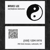 Martial Arts Instructor Custom QR Visitenkarte