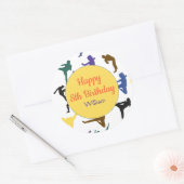 Martial Arts Japan Karate Boy Kinder glücklich Geb Runder Aufkleber (Umschlag)