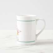 Martial Arts Japan Karate Kick Silhouette Porzellantasse (Rechts)