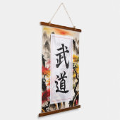 Martial Arts Kanji Wandteppich Mit Holzrahmen (Gewinkelt)