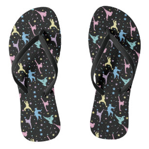 Martial Arts Karate Abstrakt Stars Glitzern Badesandalen