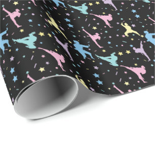 Martial Arts Karate Abstrakt Stars Glitzern Geschenkpapier