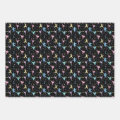 Martial Arts Karate Abstrakt Stars Glitzern Geschenkpapier Set (Vorderseite 2)