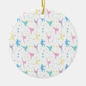 Martial Arts Karate Abstrakt Stars Glitzern Keramik Ornament (Vorne)