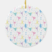 Martial Arts Karate Abstrakt Stars Glitzern Keramik Ornament (Hinten)