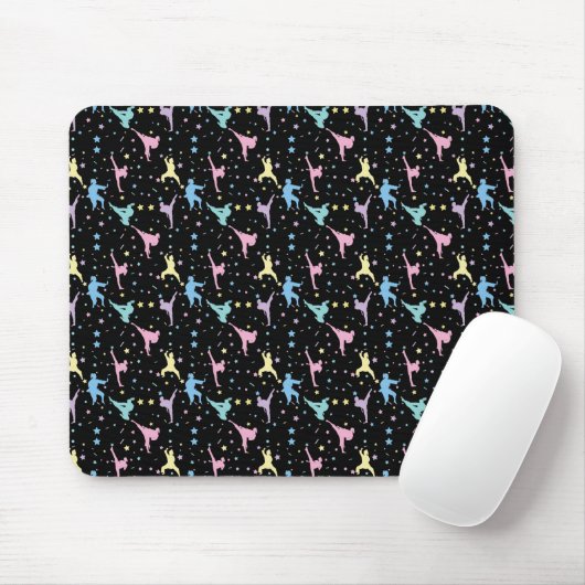Martial Arts Karate Abstrakt Stars Glitzern Mousepad (Mit Mouse)