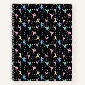 Martial Arts Karate Abstrakt Stars Glitzern Notizblock (Vorderseite)
