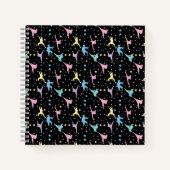 Martial Arts Karate Abstrakt Stars Glitzern Notizblock (Vorderseite)