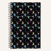 Martial Arts Karate Abstrakt Stars Glitzern Notizblock (Vorderseite)