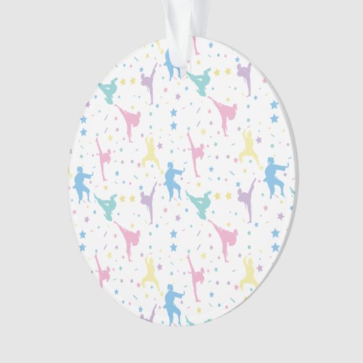 Martial Arts Karate Abstrakt Stars Glitzern Ornament (Vorderseite)