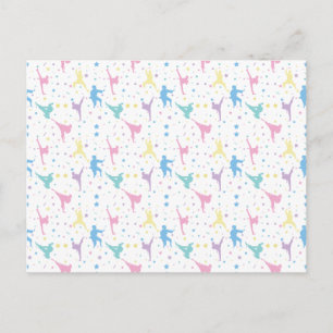 Martial Arts Karate Abstrakt Stars Glitzern Postkarte