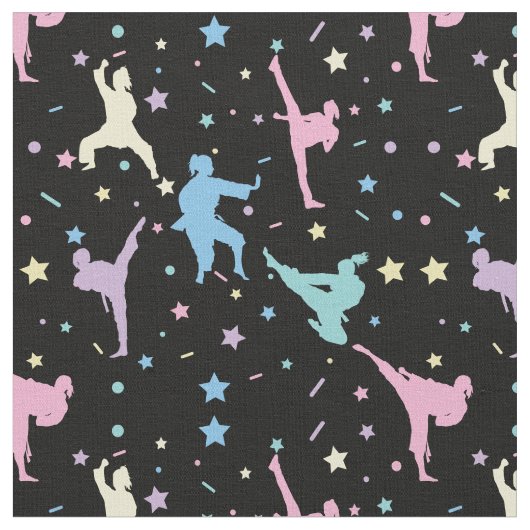 Martial Arts Karate Abstrakt Stars Glitzern Stoff (Nahaufnahme)