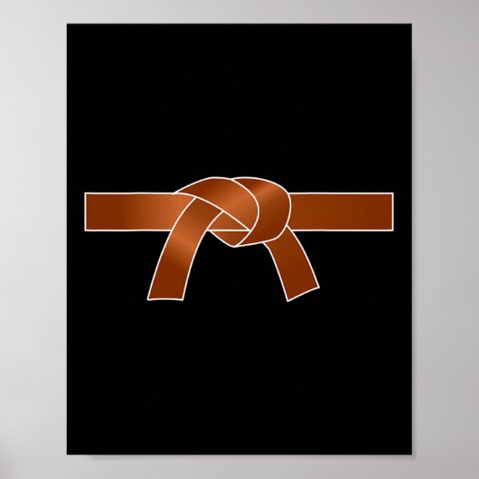Martial Arts Karate Brown Belt Geschenk Poster (Vorne)