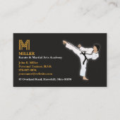 Martial Arts Karate Business Card Visitenkarte (Vorderseite)