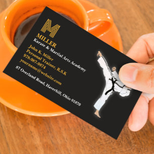 Martial Arts Karate Business Card Visitenkarte