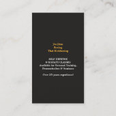 Martial Arts Karate Business Card Visitenkarte (Rückseite)