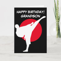 Martial Arts Karate Custom Happy Birthday Karte