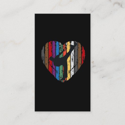 Martial Arts Karate Fighter Belt Colors Visitenkarte (Vorderseite)