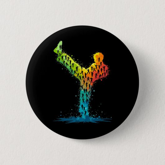 Martial Arts Karate Fighter Button (Vorderseite)