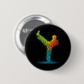 Martial Arts Karate Fighter Button (Vorne & Hinten)