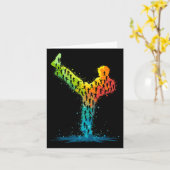 Martial Arts Karate Fighter Karte (Gelbe Blume)