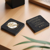 Martial Arts/Karate Golden Dragon Medallion Logo Quadratische Visitenkarte