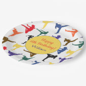 Martial Arts Karate Kids Jungs Party Happy Birthda Pappteller (Schrägansicht)