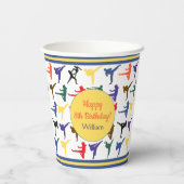 Martial Arts Karate Kinder Junge Happy Geburtstag  Pappbecher (Rückseite)