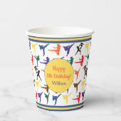 Martial Arts Karate Kinder Junge Happy Geburtstag  Pappbecher (Vorderseite)