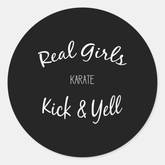 Martial Arts Karate Runder Aufkleber (Vorderseite)